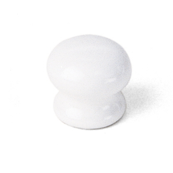 Laurey 1 1/8" Porcelain Knob, White 1042